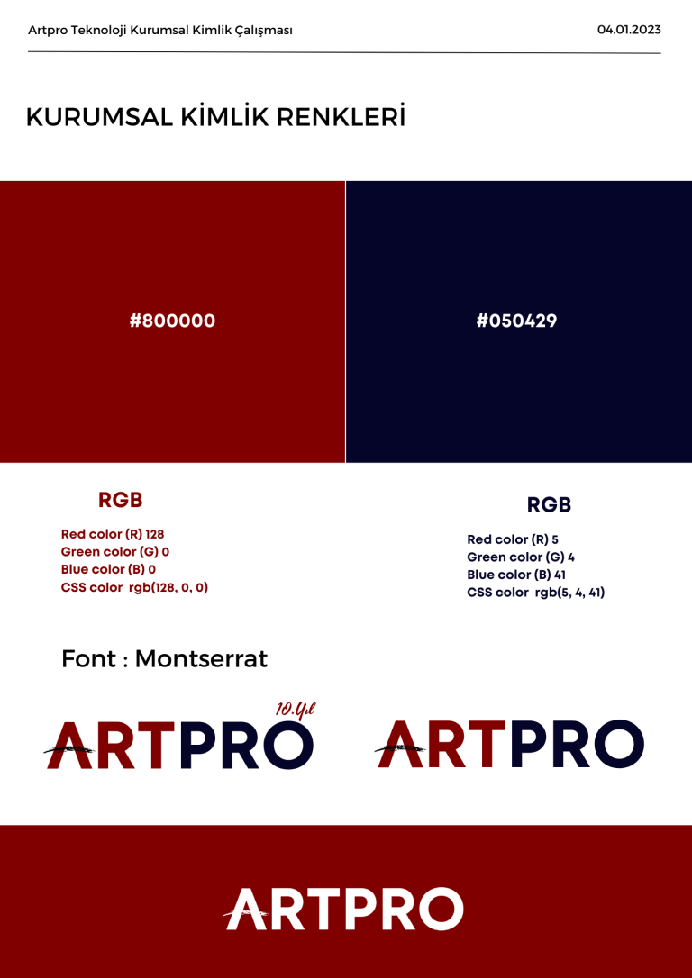 Artpro Teknoloji Kurumsal Kimlik