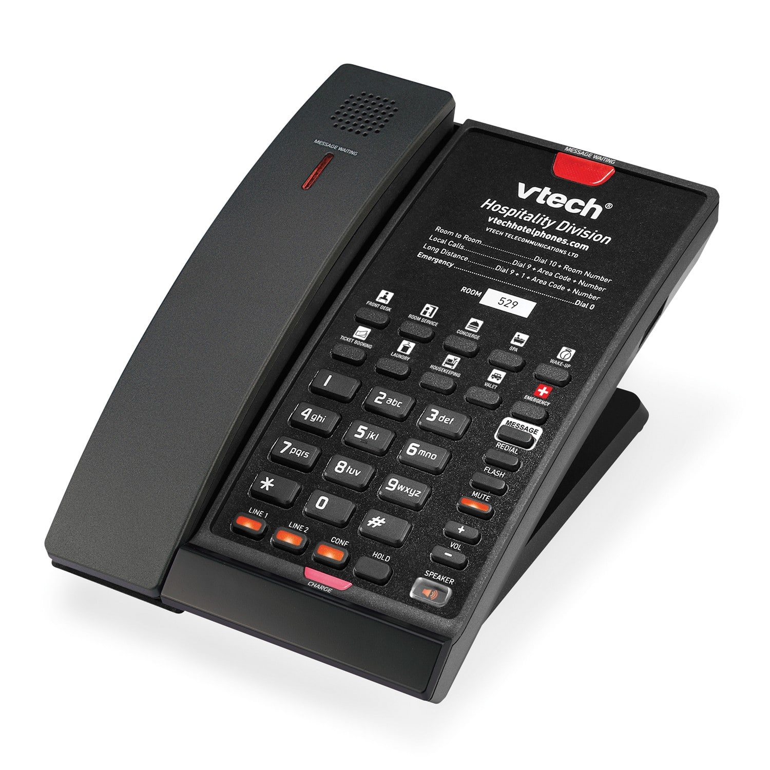 CTM-A2421 Pil Yedeklemeli 2 Hatlı Çağdaş Analog Kablosuz Telefon