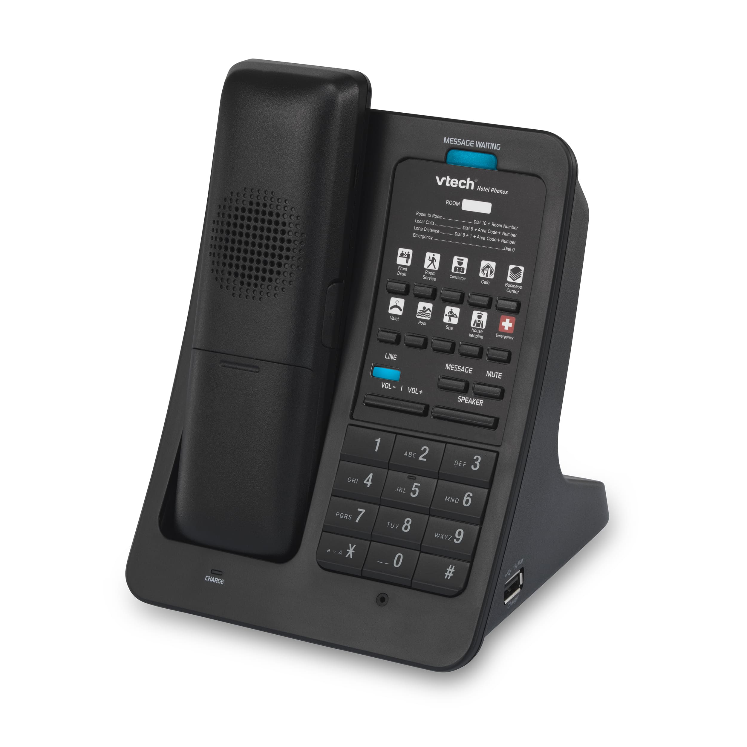LS-S3410 3 USB Bağlantı Noktalı 1 Satır Renkli SIP Kablosuz Telefon