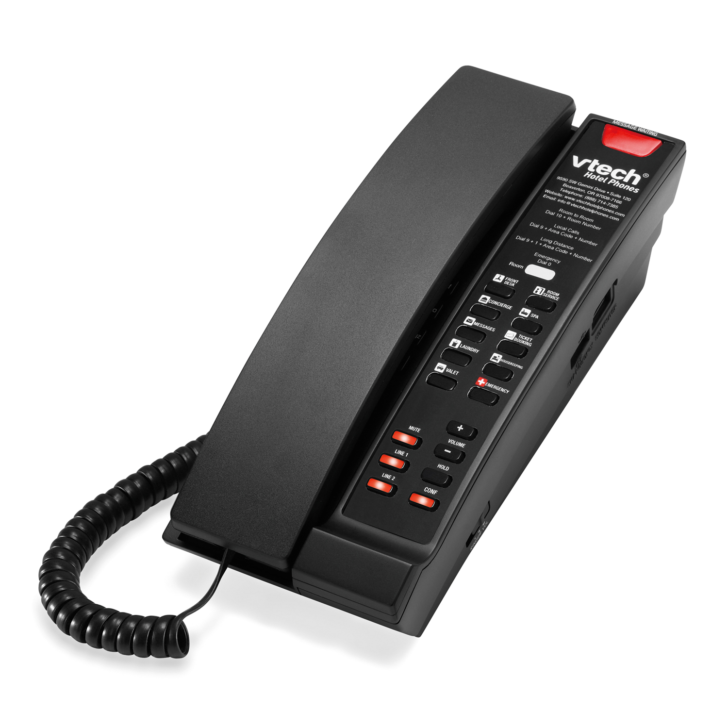 S2221 2 Hatlı Çağdaş SIP Kablolu Petite Otel Telefonu